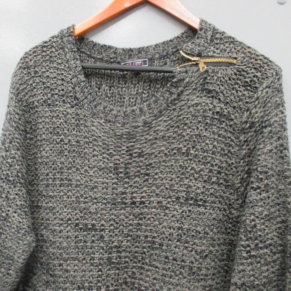 Size 3X Effeci Woman Long Sweater 100% Acrylic Black/Grey Long Sweater - Picture 6 of 13